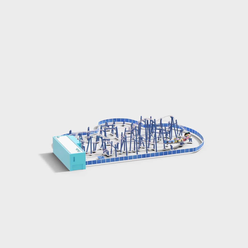 Exciting Roller Coaster 3D Model for Creative Projects
