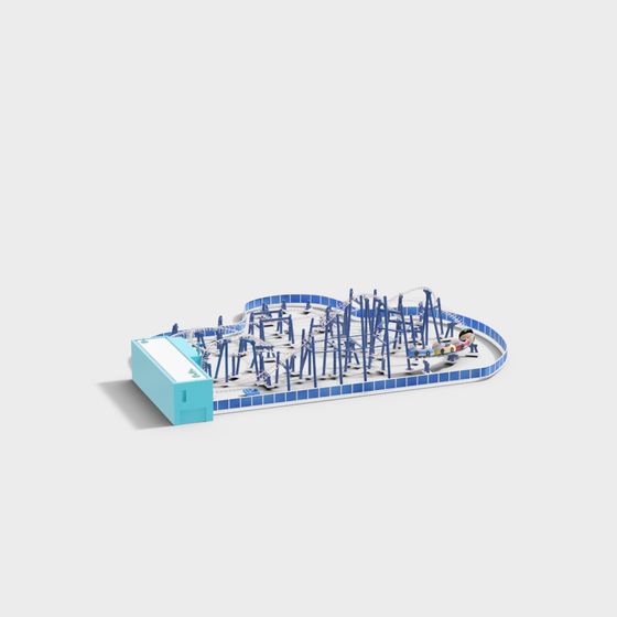 Exciting Roller Coaster 3D Model for Creative Projects