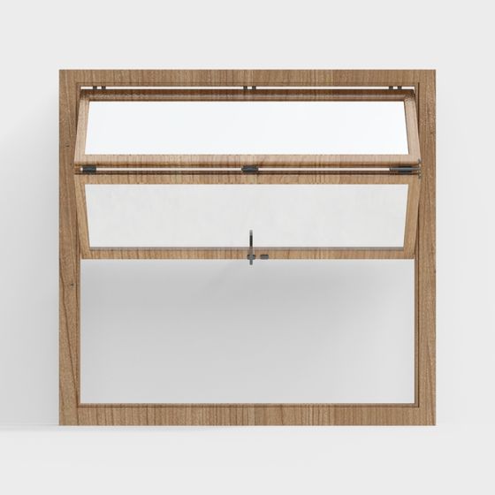 Modern Wooden Window 3D model