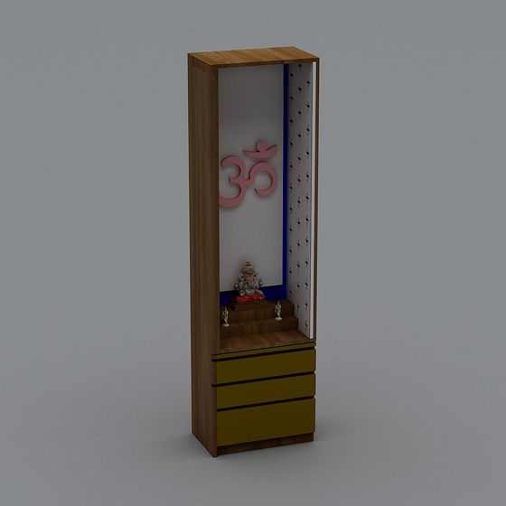 Indian Shrine 3D model in Low Poly Style