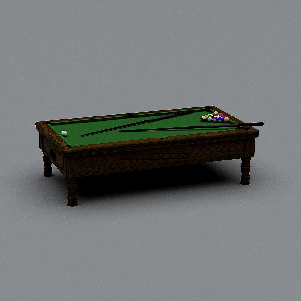 Realistic Pool Table 3D Model