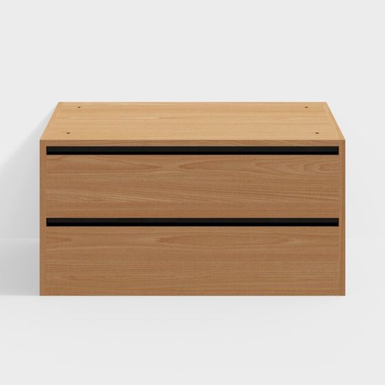 Stylish Wooden Storage Cabinet 3D model