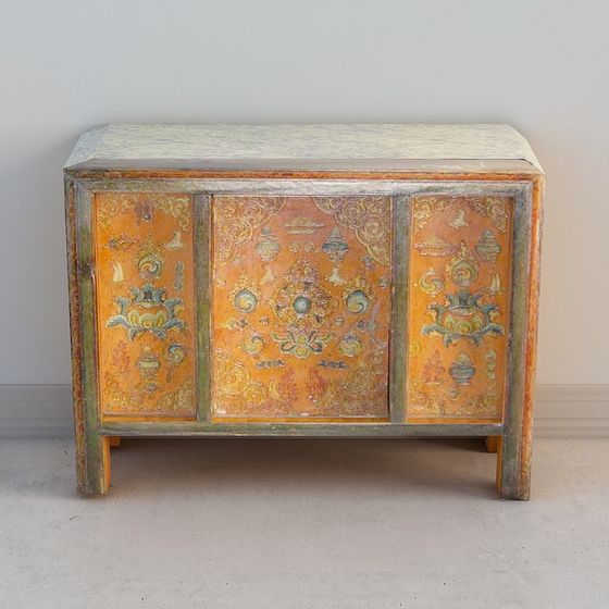 Vintage Style Ancient Storage Cabinet 3D model