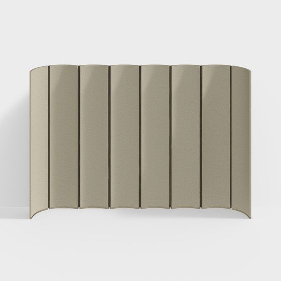 Elegant Low-Poly Room Divider 3D model