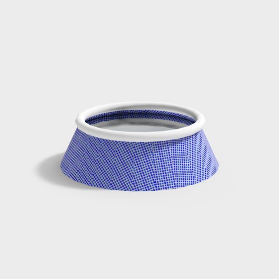 Blue Grid Bowl 3D model