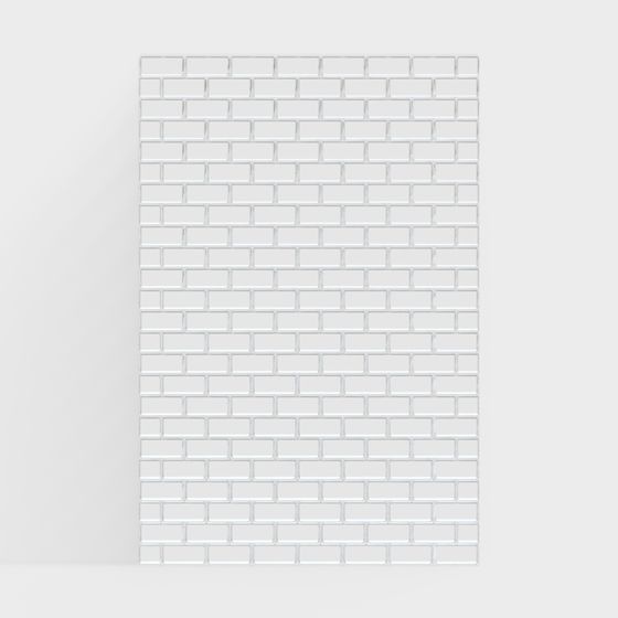 Elegant Transparent Brick Wall 3D model for Creative Spaces