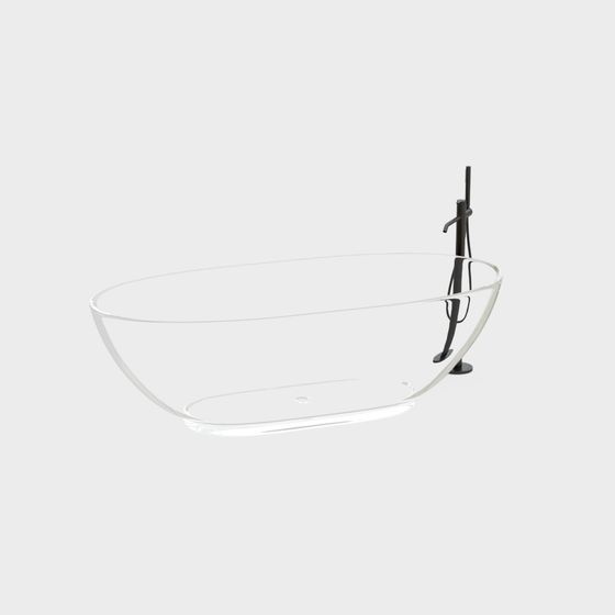 Transparent Bathtub 3D model