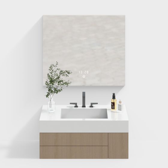 Smart Bathroom Vanity 3D model for Modern Aesthetics