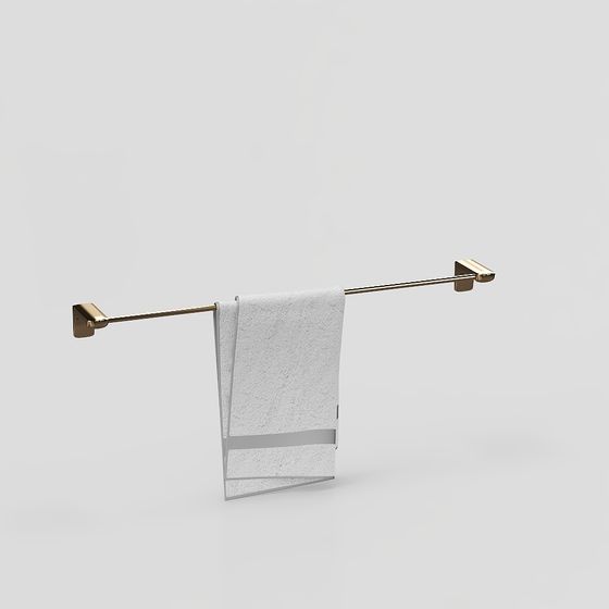 Stylish Towel Rack 3D Model for Modern Interiors