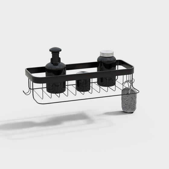Minimalist Bathroom Storage Rack 3D model