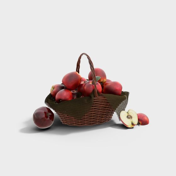 Realistic Fruit Basket 3D model for Design Projects