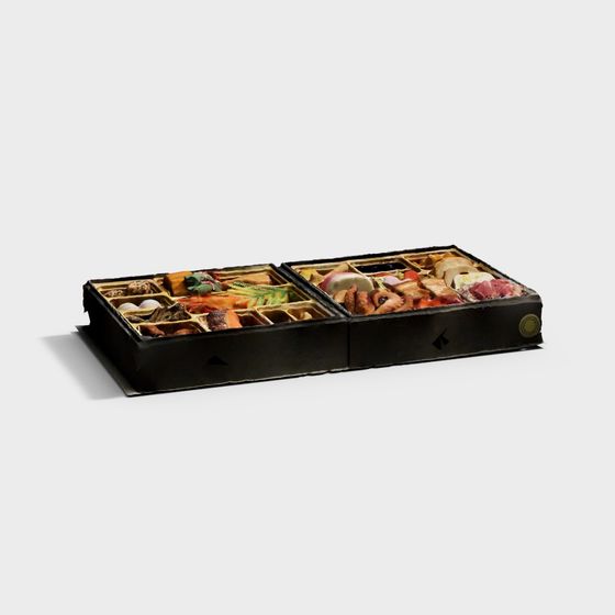 Elegant Bento Box 3D model for Modern Design