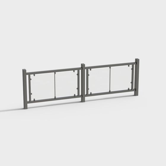 Stylish Urban Railing 3D model