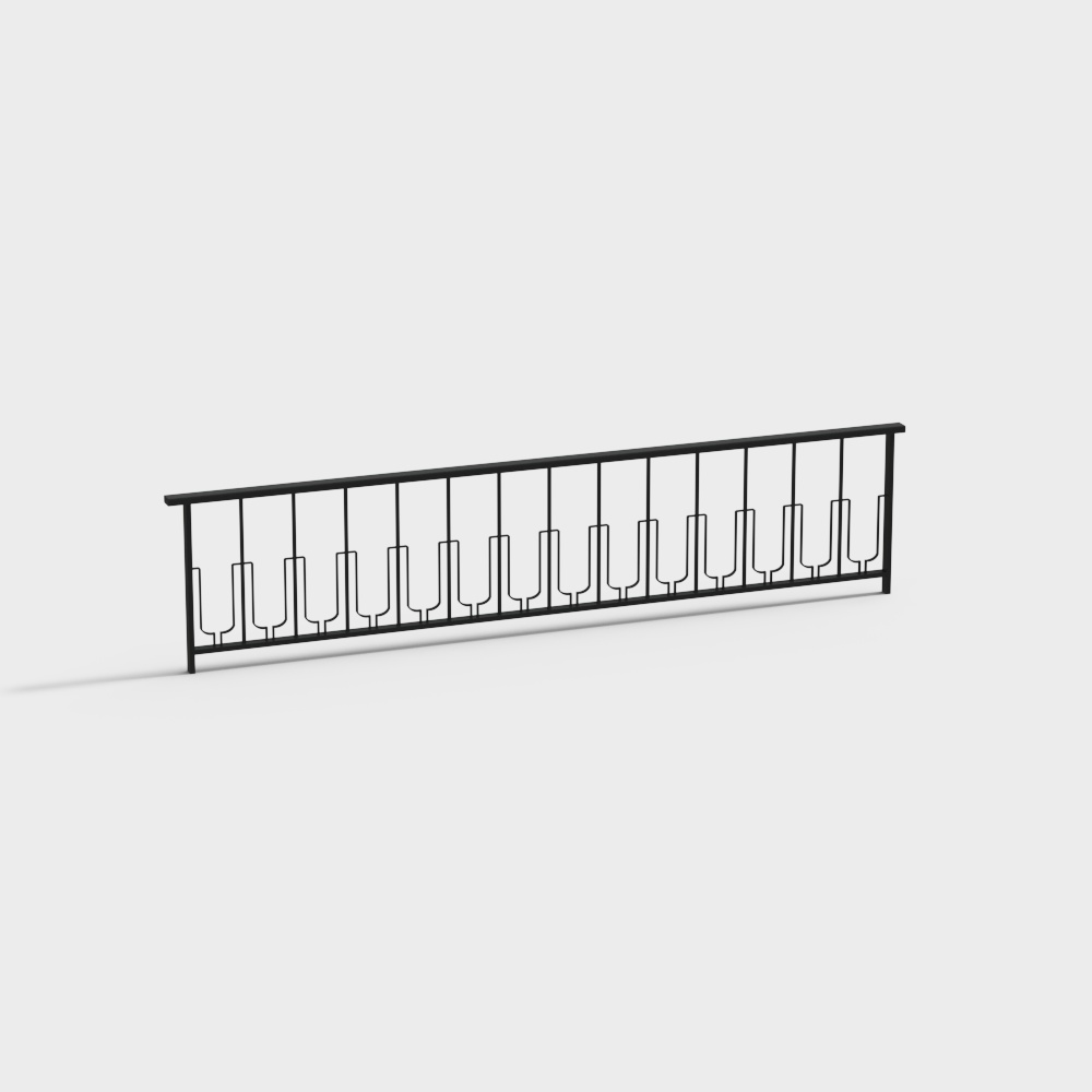 Piano Rail 3D model