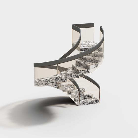 Stylish Spiral Staircase 3D model