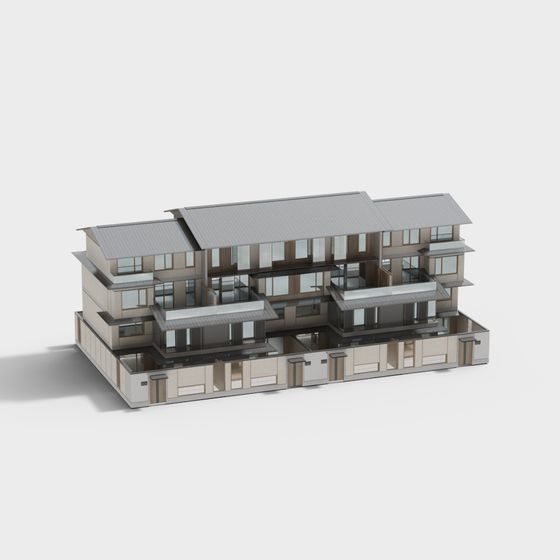 Modern Low-Poly Architecture 3D model