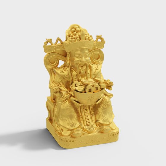 Gold Glorious Wealth God 3D model