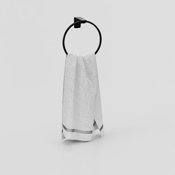 Stylish Towel Ring 3D model for Modern Interiors