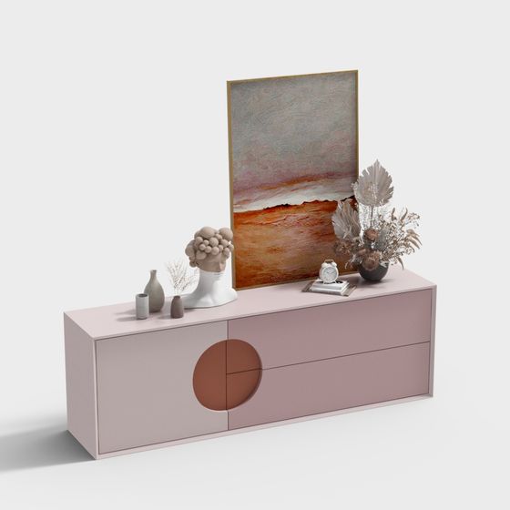Stylish Minimalist Dresser 3D model