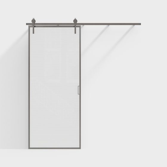 Industrial Style Barn Door 3D Model