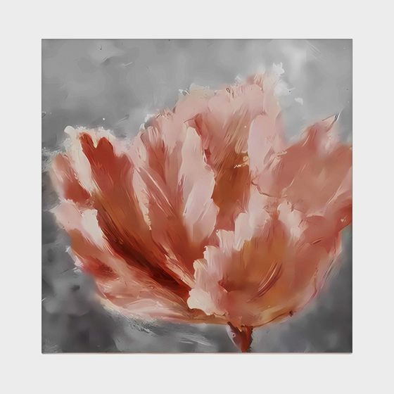 Pink Modern Flower Decorative Painting 3D Model