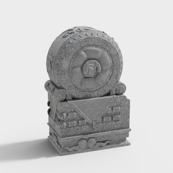 Ancient Stone Column 3D model