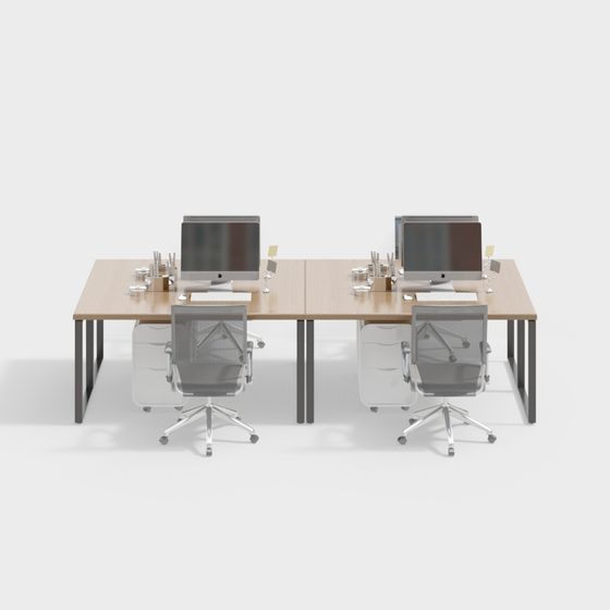 Modern Open Workspace 3D model for Office Design