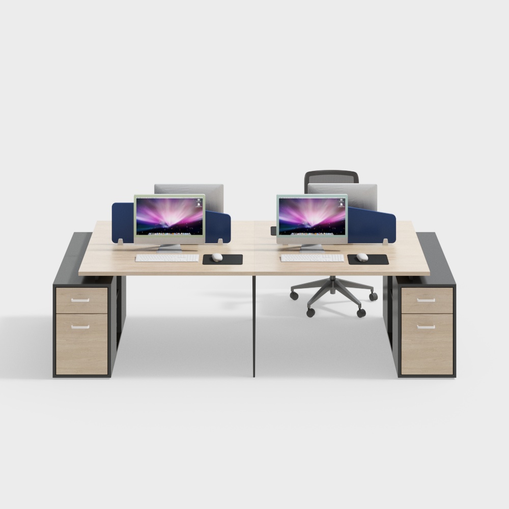 Modern office desk and chair combination
