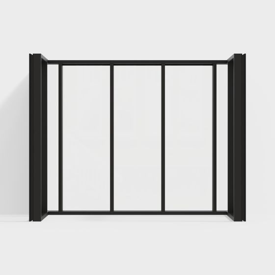 Industrial Glass Door 3D model
