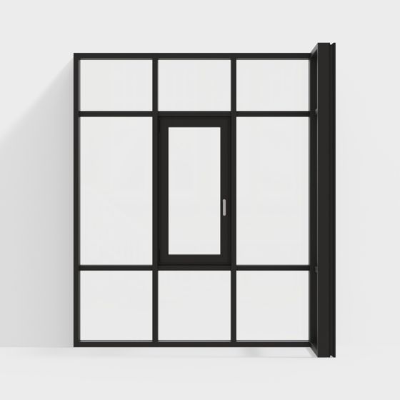 Low-Poly Industrial Style Window 3D model