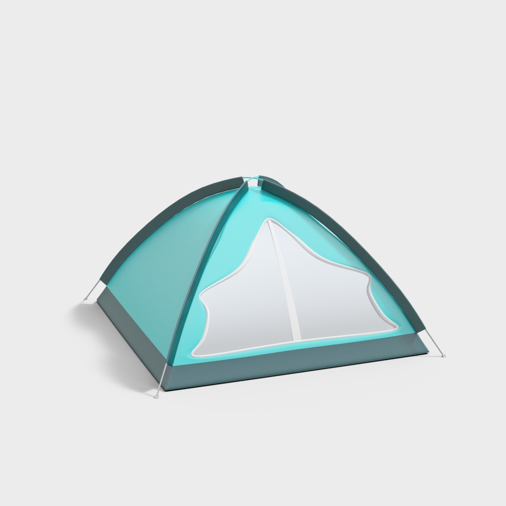 Low Poly Outdoor Tent 3D Model