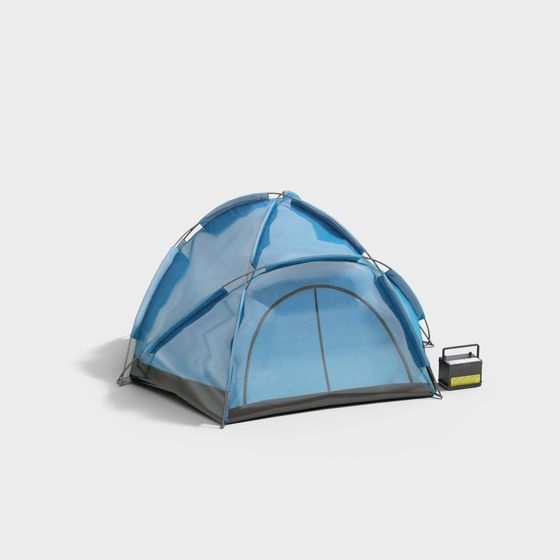 Low-Polygon Outdoor Camping Tent 3D model