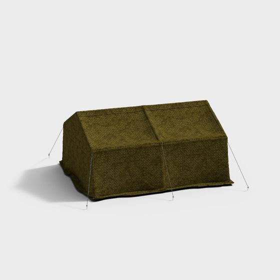 Low-Poly Grass Tent 3D model