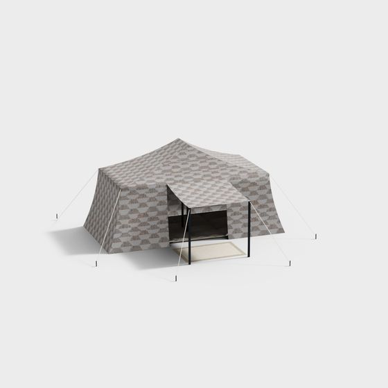 Unique Outdoor Tent 3D Model for Creative Projects