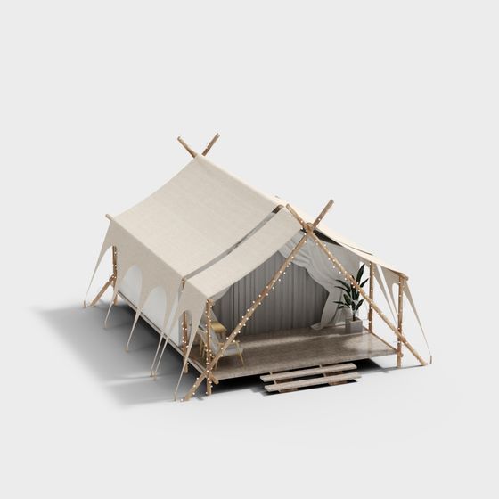 Glamping Tent 3D model