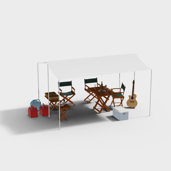 Charming Camping Tent 3D Model for Inspirational Designs