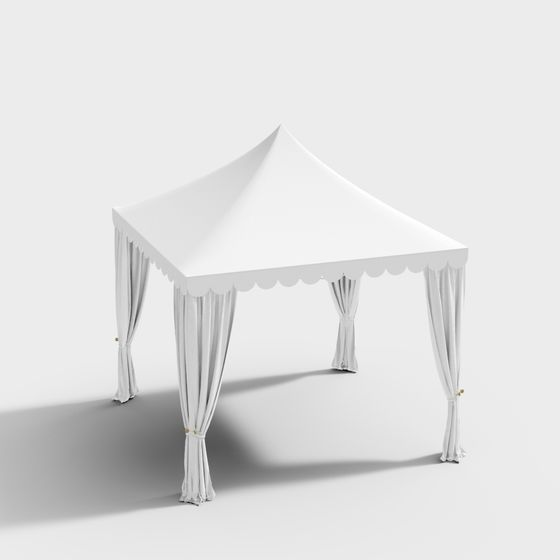 Elegant Low-Poly Tent 3D model for Dreamlike Scenarios