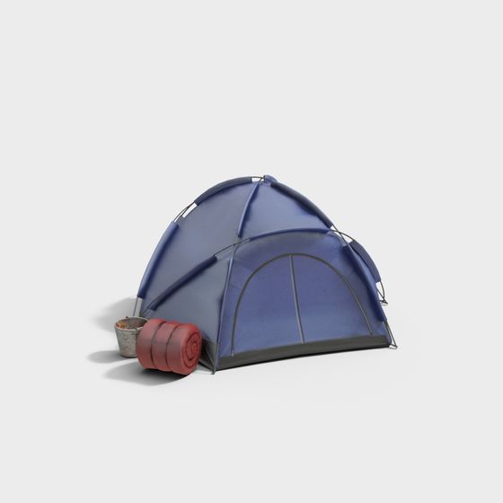 Stylish 3D Tent Model for Outdoor Exploration