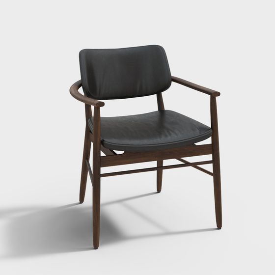 Mid-Century Modern Armchair 3D model