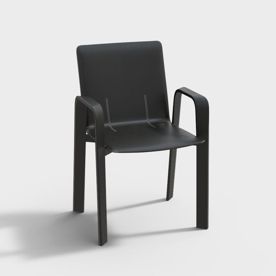 Stylish Urban Lounge Chair 3D model for Various Spaces