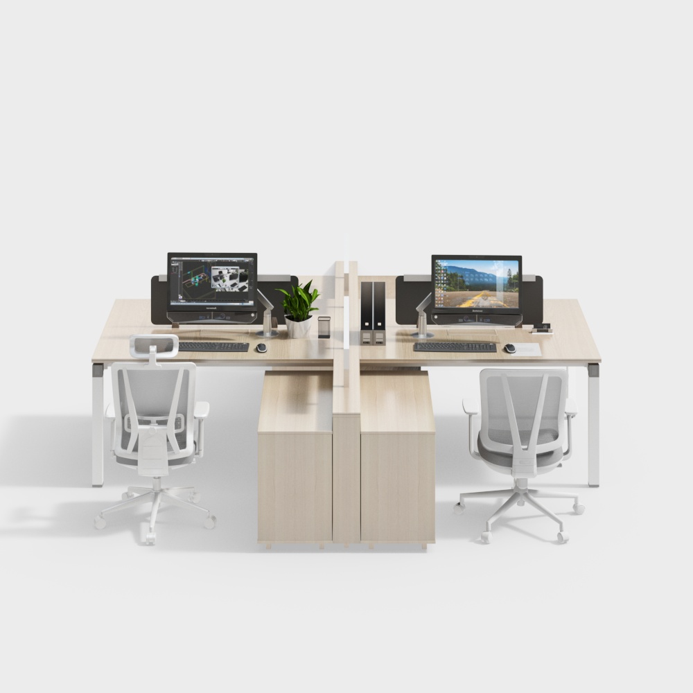 현대 스타일 사무실 데스크 및 의자 조합