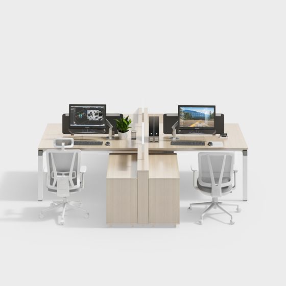 현대 스타일 사무실 데스크 및 의자 조합