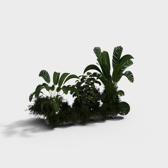 Vibrant Tropical Jungle Landscape 3D model