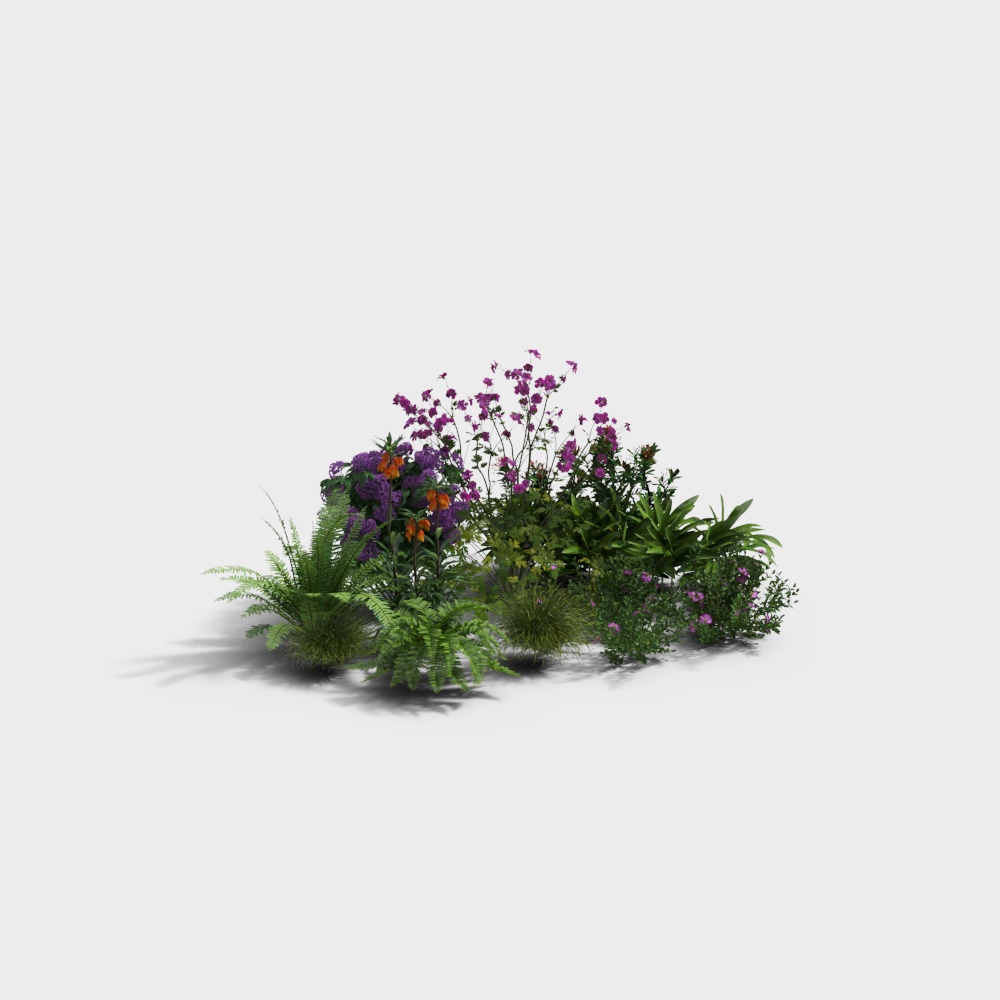 Modern landscape plant pile