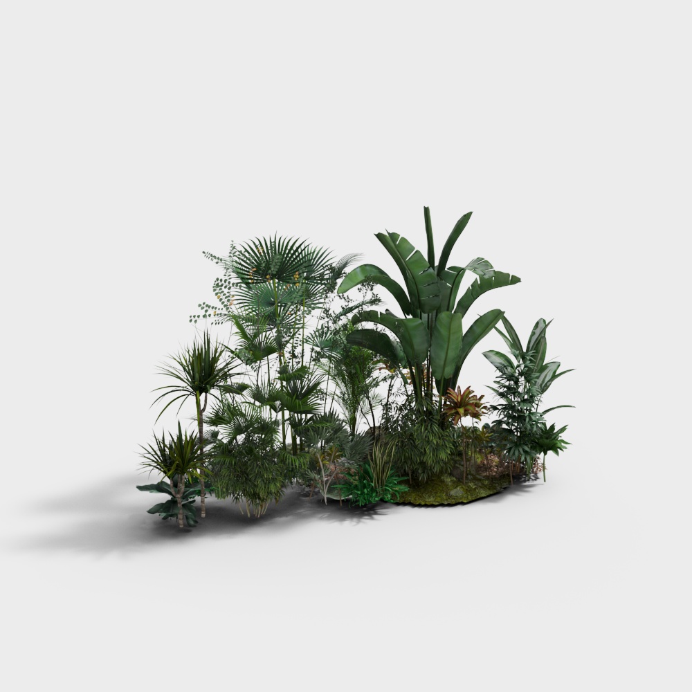Modern landscape plant pile