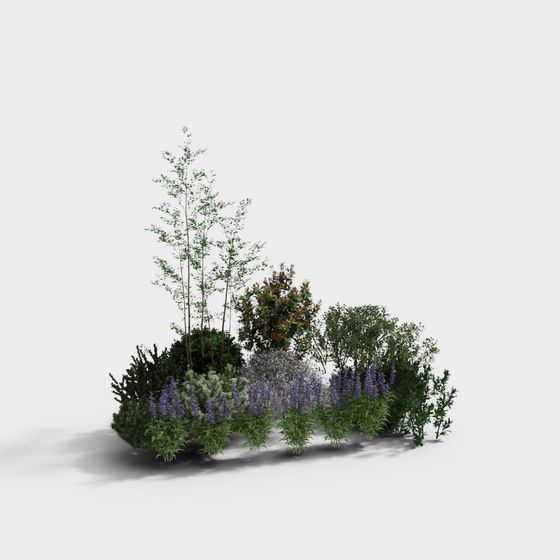 Garden Corner Low Poly 3D Model for Creative Projects