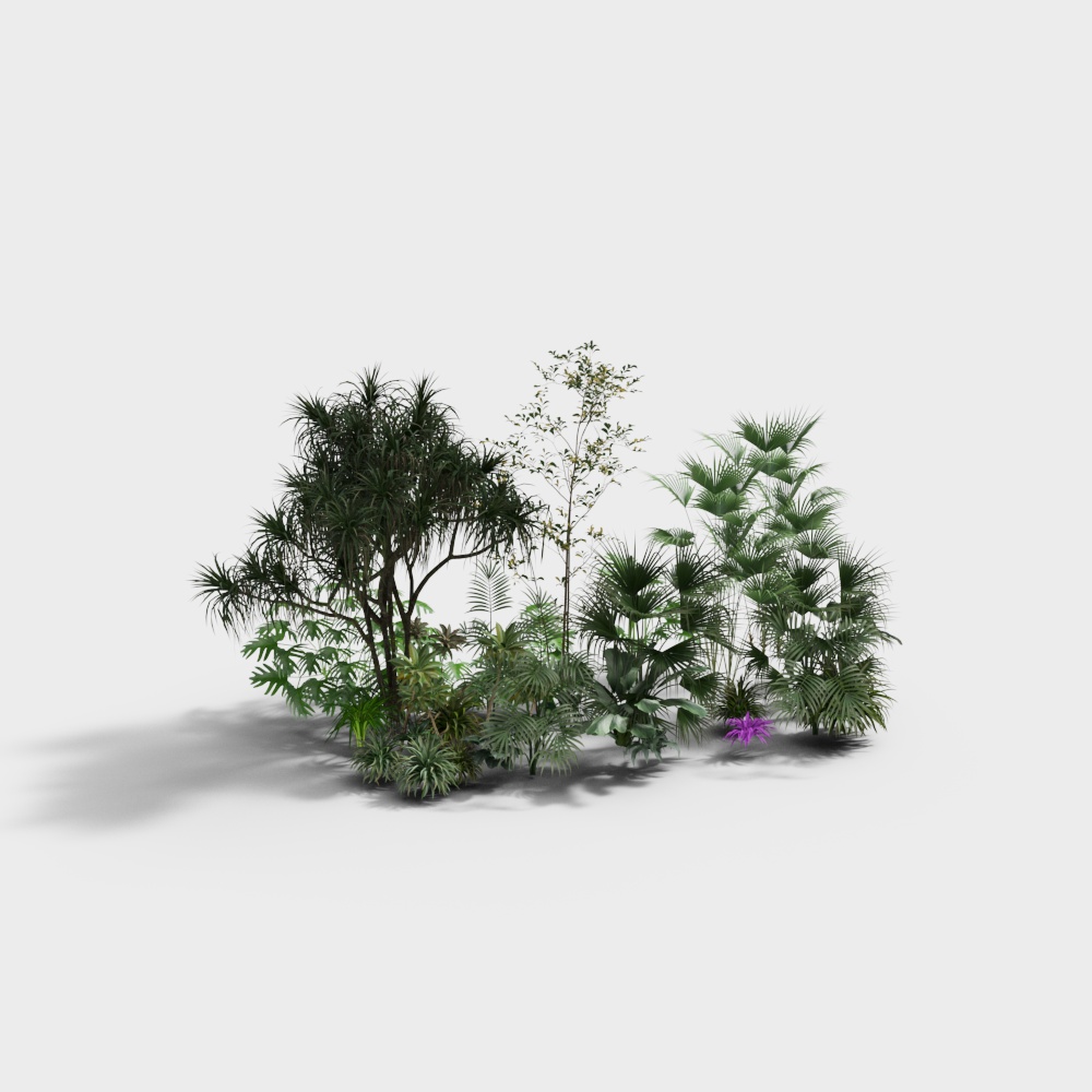 đống hoa và cây