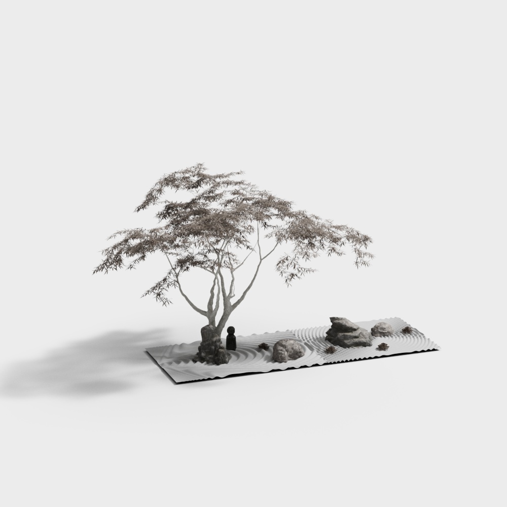 High-Detail Low-Poly Bamboo Tree 3D model
