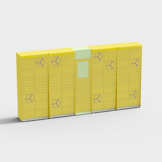 Colorful Locker 3D model