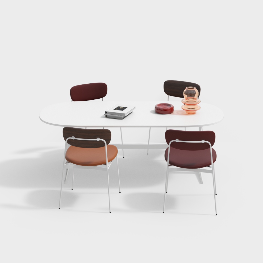 Moderner Esstisch und Stühle